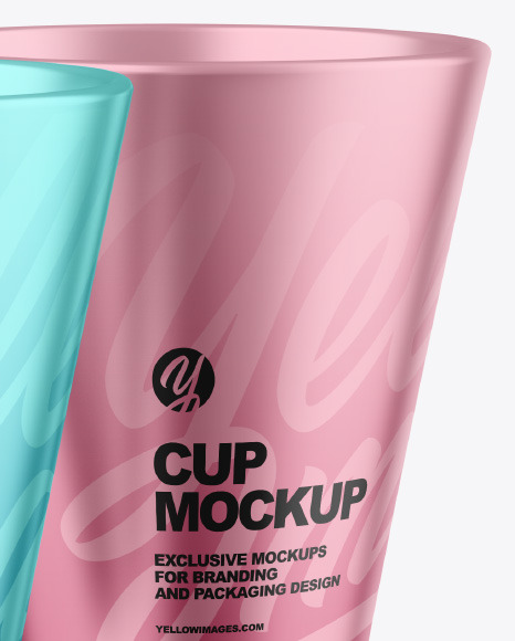 Two Metallic Cups Mockup