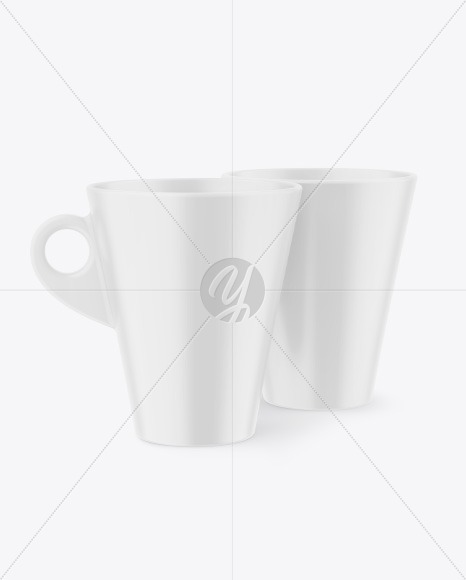 Two Matte Cups Mockup