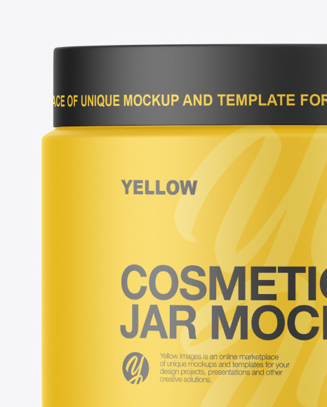 Matte Cosmetic Jar Mockup