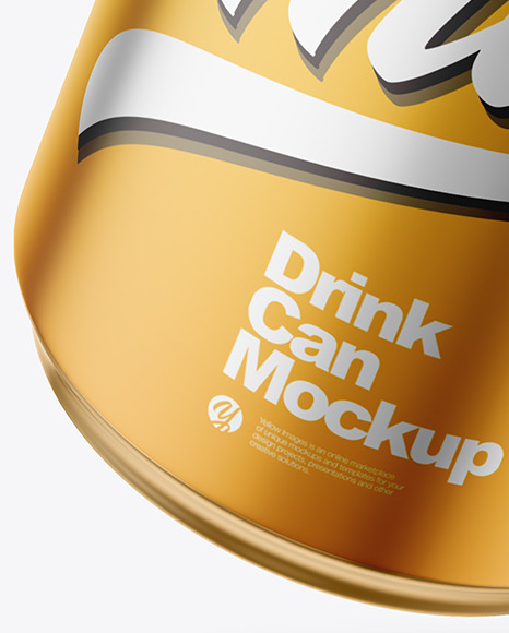 250ml Matte Metallic Drink Can w/ Foil Lid Mockup