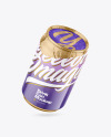 250ml Glossy Drink Can w/ Foil Lid Mockup