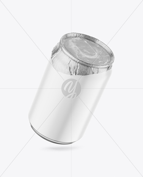 250ml Matte Drink Can w/ Foil Lid Mockup