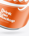 250ml Matte Drink Can w/ Foil Lid Mockup