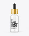 Clear Glass Dropper Bottle Mockup