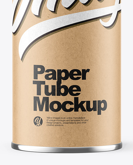 Kraft Paper Tube Mockup