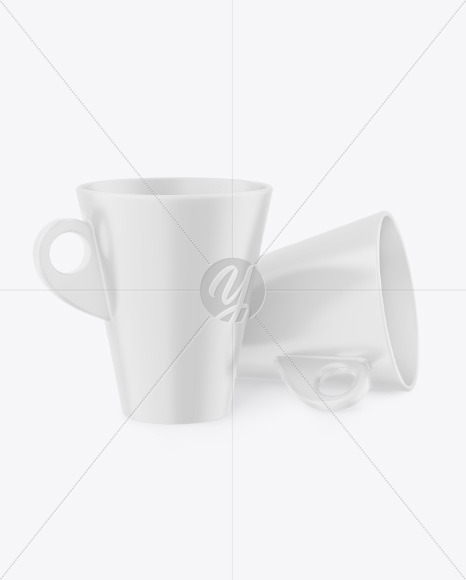 Two Matte Cups Mockup