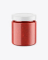 Clear Glass Jar w/ Jam Mockup