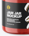 Clear Glass Jar w/ Jam Mockup