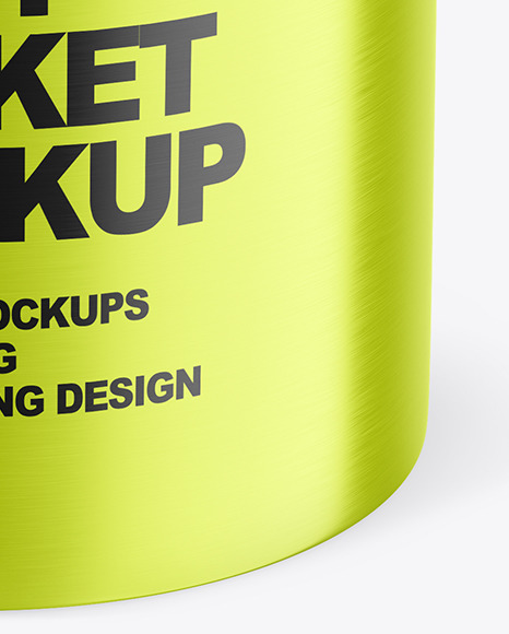 Metallic Paint Bucket Mockup