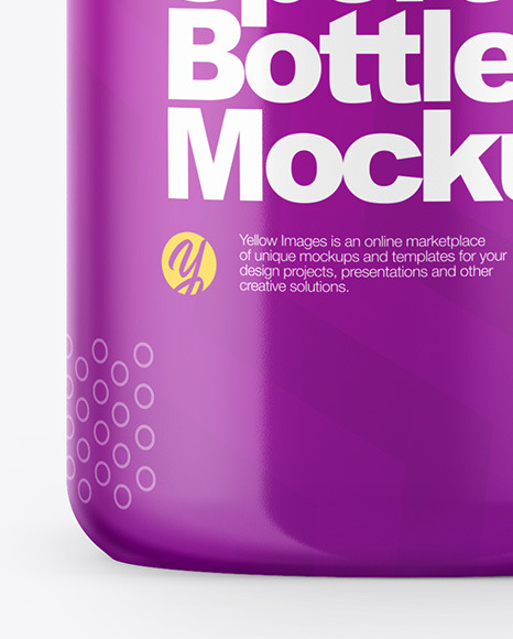 Glossy Water Bottle Mockup