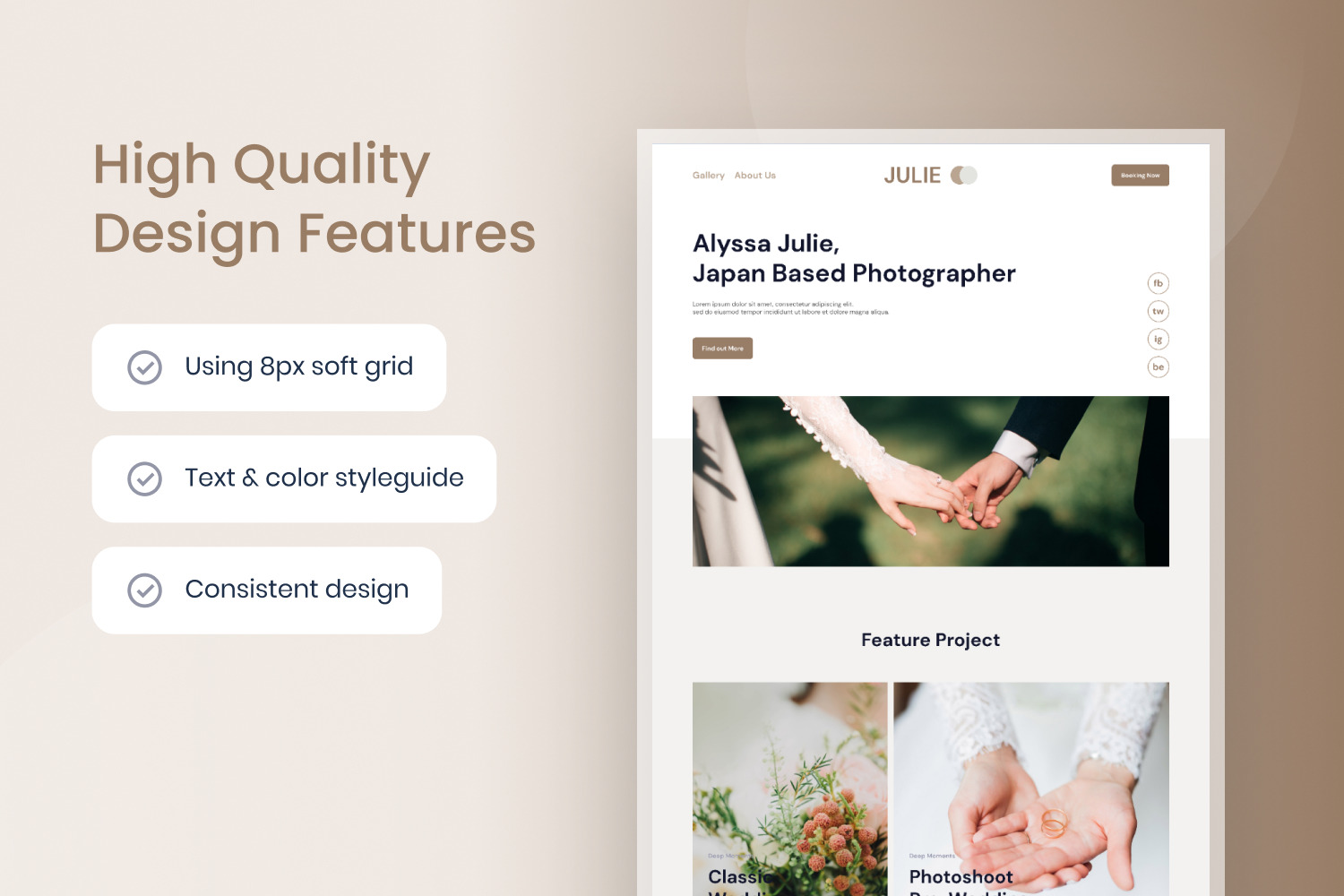 Photography Wedding Website Template