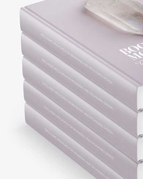 Hardcover Books w/ Matte Cover Mockup