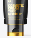 Glossy Cosmetic Cream Tube Mockup