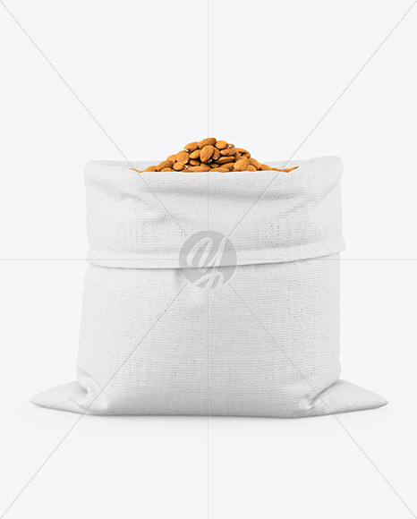 Canvas Sack with Almond Mockup