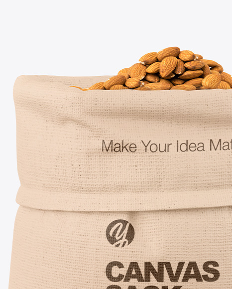 Canvas Sack with Almond Mockup