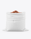 Canvas Sack with Roasted Peanuts Mockup