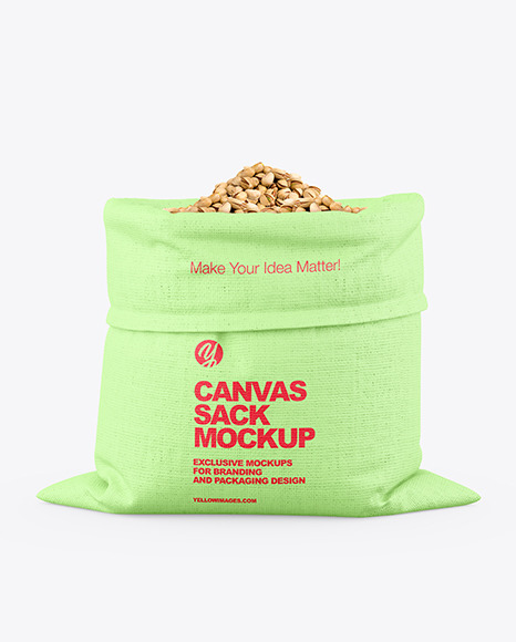 Canvas Sack with Pistachios Mockup