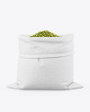 Canvas Sack with Dried Green Peas Mockup