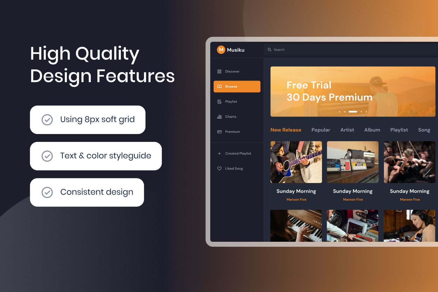 Music & Band Dashboard Template Music & Band Dashboard Template