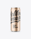 250ml Matte Metallic Drink Can Mockup