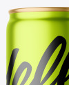 250ml Matte Metallic Drink Can Mockup