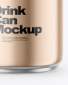 250ml Matte Metallic Drink Can Mockup