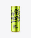 355ml Matte Metallic Drink Can Mockup