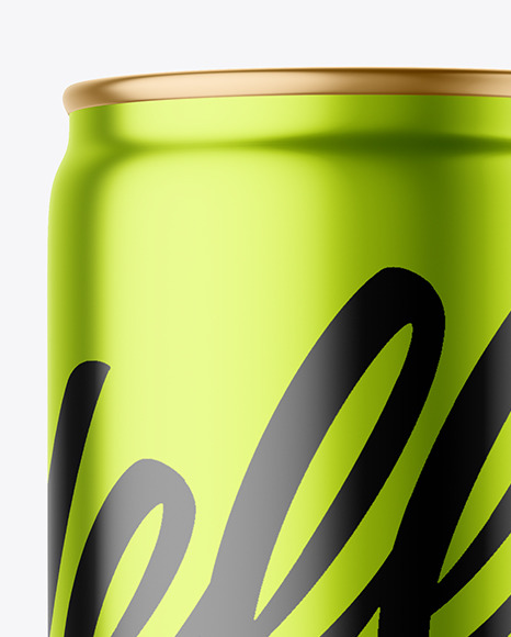 355ml Matte Metallic Drink Can Mockup