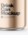 355ml Matte Metallic Drink Can Mockup