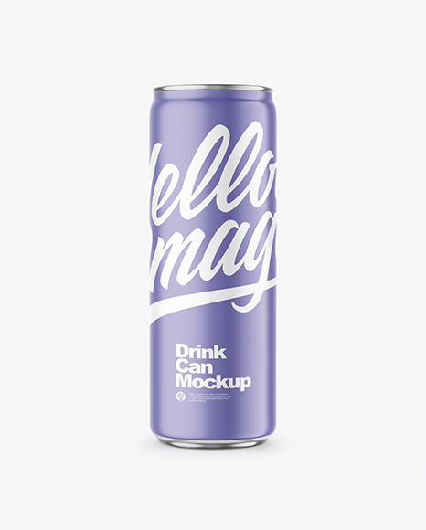 355ml Matte Drink Can Mockup