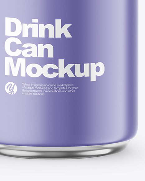 355ml Matte Drink Can Mockup