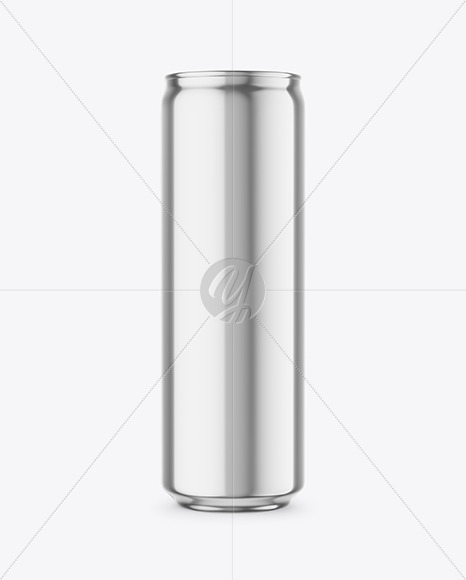 473ml Glossy Metallic Drink Can Mockup