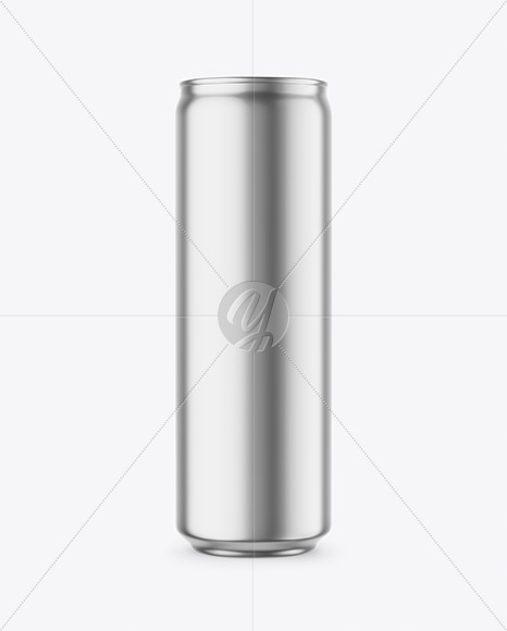 473ml Matte Metallic Drink Can Mockup