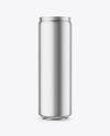 473ml Matte Metallic Drink Can Mockup