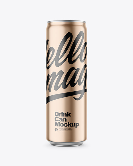 473ml Matte Metallic Drink Can Mockup