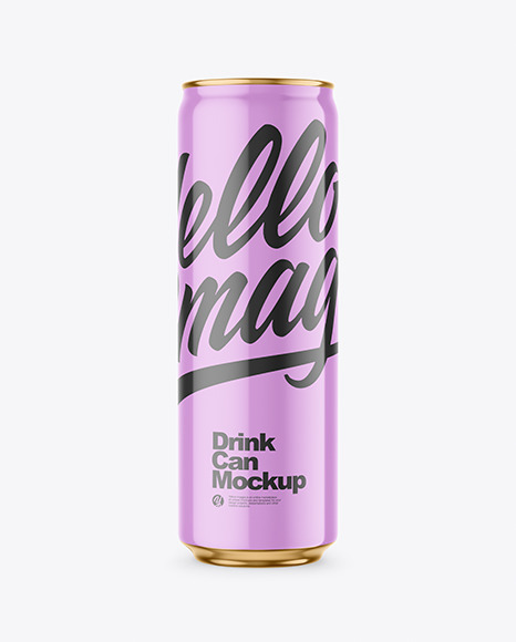 473ml Glossy Drink Can Mockup