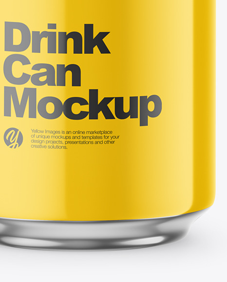 473ml Glossy Drink Can Mockup