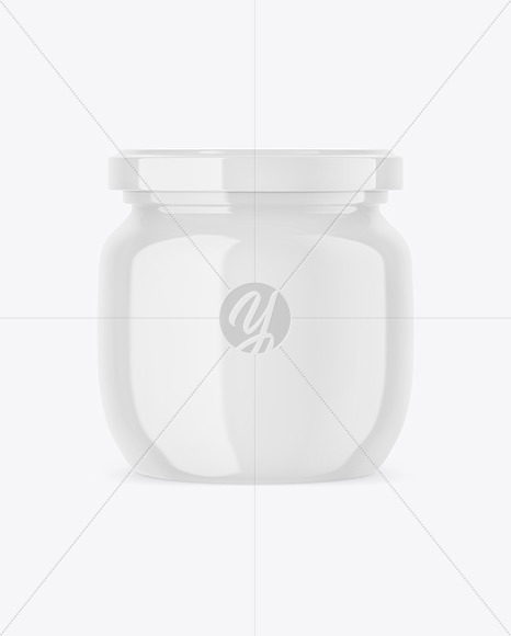 Glossy Jam Jar Mockup