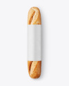 Baguette Bread with Label Mockup