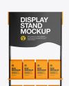 Glossy Display Stand w/ Boxes Mockup