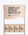 Wooden Display Stand w/ Boxes Mockup