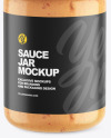 Clear Glass Jar w/ Chilli Spread Mockup Clear Glass Jar w/ Chilli Spread Mockup