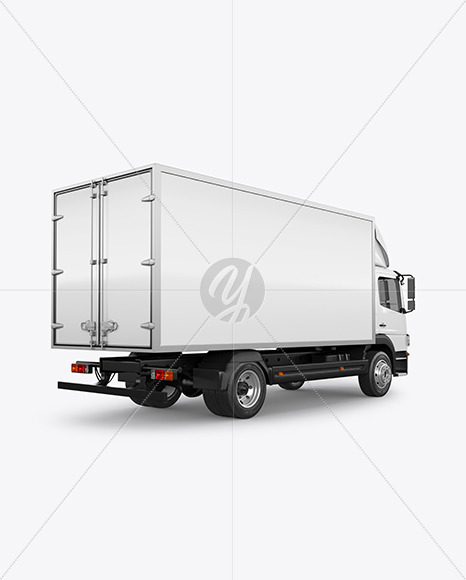 Truck Mockup - Back Half Side View