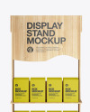 Wooden Display Stand w/ Boxes Mockup