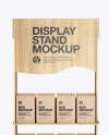 Wooden Display Stand w/ Boxes Mockup