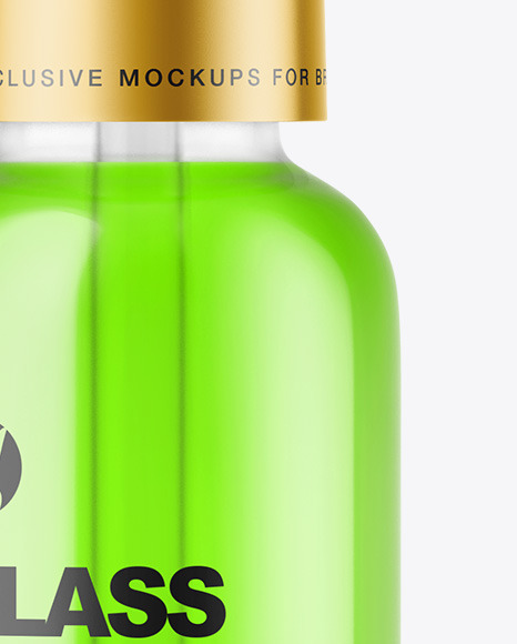 Clear Glass Dropper Bottle Mockup