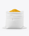 Canvas Sack with Bulgur Mockup