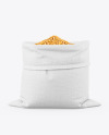 Canvas Sack with Dried Yellow Peas Mockup