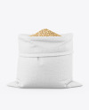 Canvas Sack with Pearl Barley Mockup