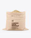 Canvas Sack with Pearl Barley Mockup